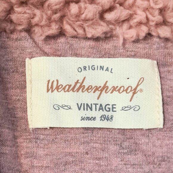 Weatherproof Vintage Women Size S Plush Pink Sweater Faux Fur Turtleneck 1/4 Zip - Picture 3 of 15